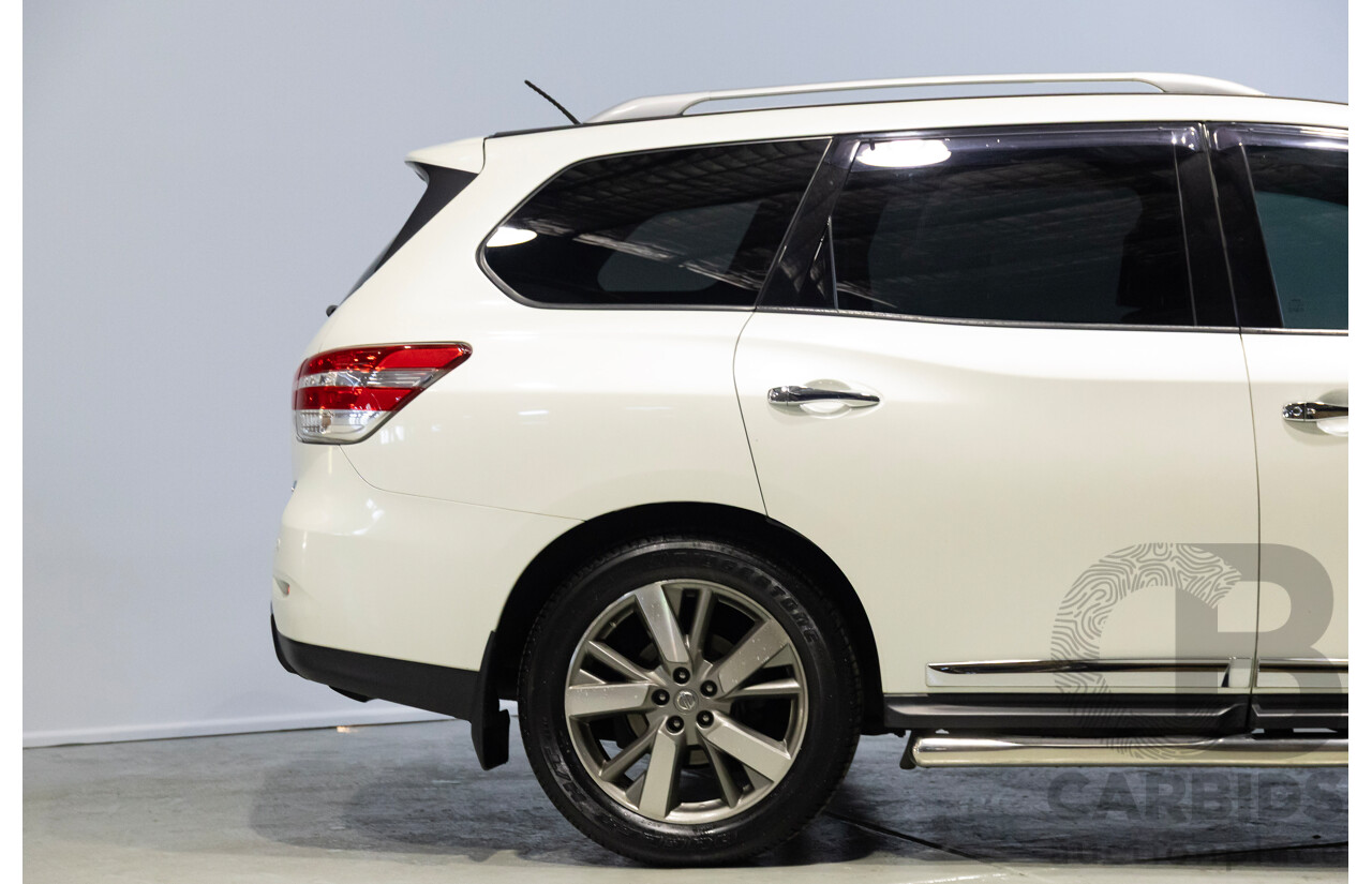 12/2015 Nissan Pathfinder Ti Hybrid(4x4) R52 4D Wagon White 2.5L
