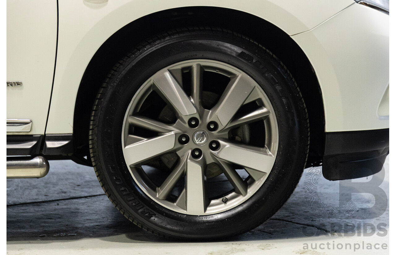 12/2015 Nissan Pathfinder Ti Hybrid(4x4) R52 4D Wagon White 2.5L