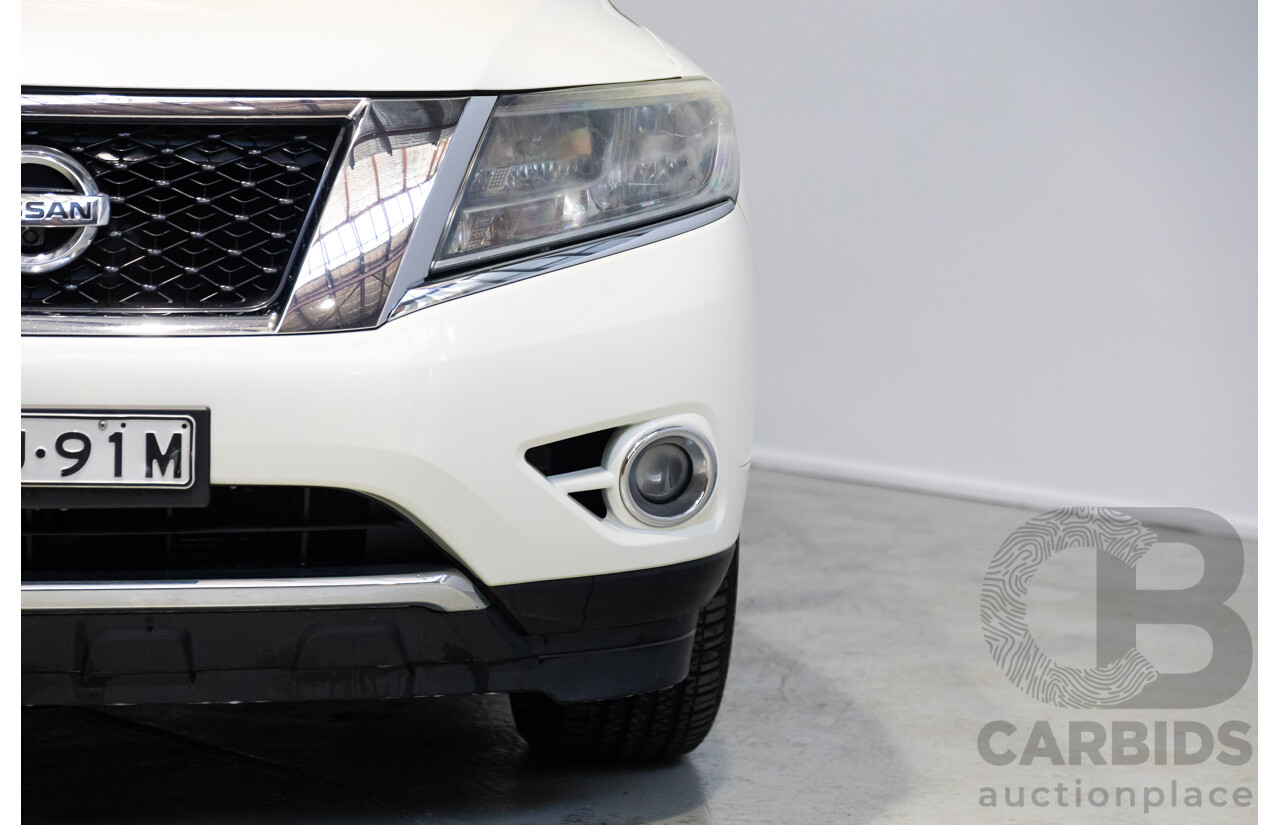 12/2015 Nissan Pathfinder Ti Hybrid(4x4) R52 4D Wagon White 2.5L