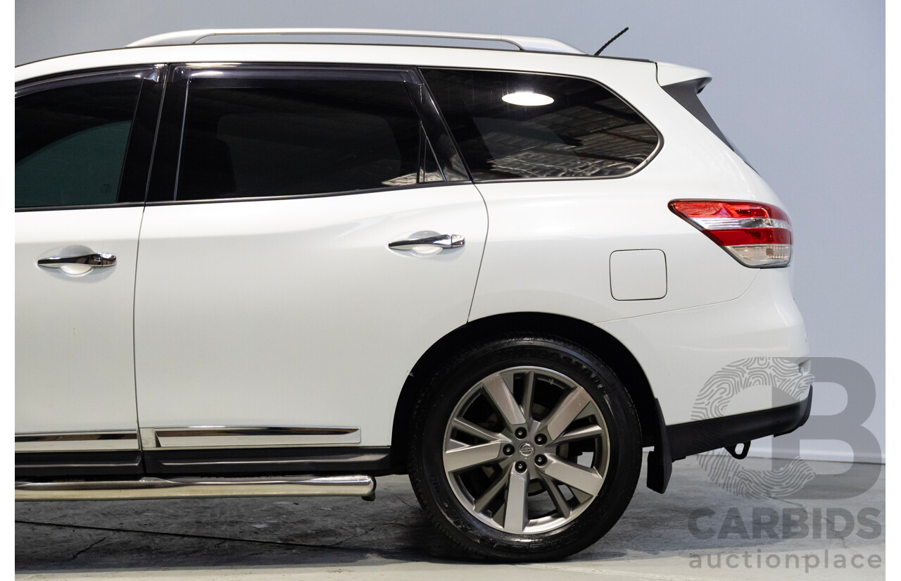 12/2015 Nissan Pathfinder Ti Hybrid(4x4) R52 4D Wagon White 2.5L
