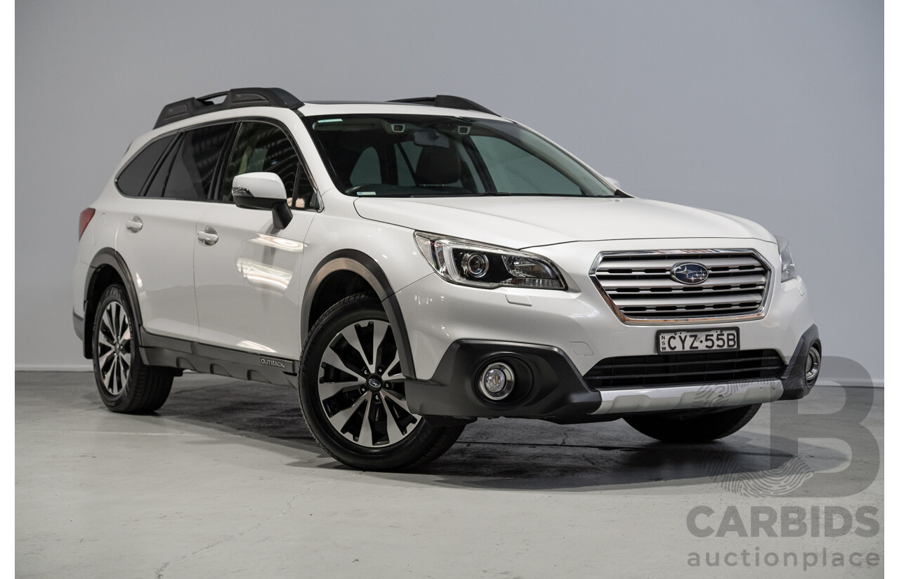 05/2015 Subaru Outback 2.5i Premium MY15 4D Wagon White 2.5L