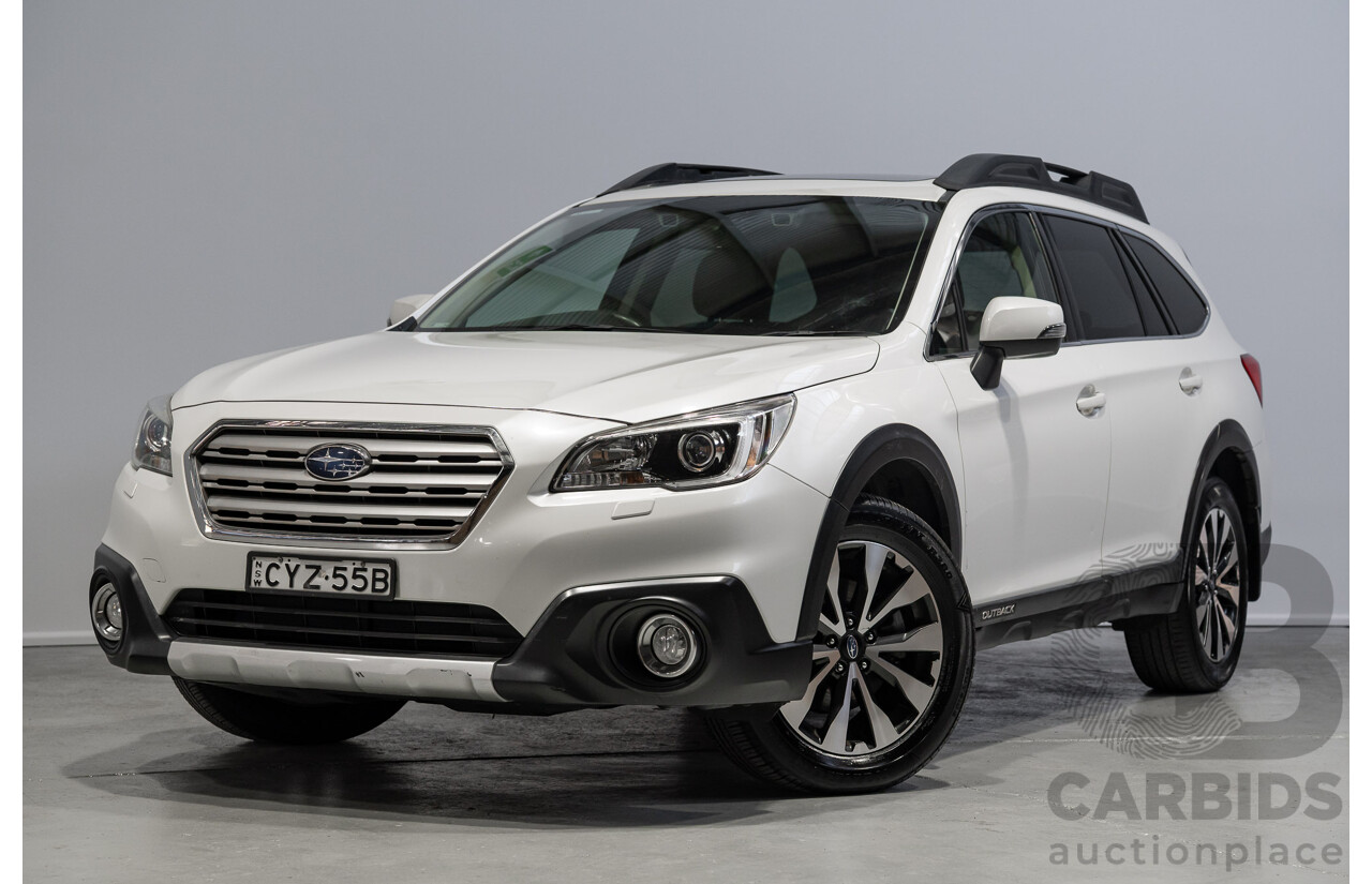 05/2015 Subaru Outback 2.5i Premium MY15 4D Wagon White 2.5L