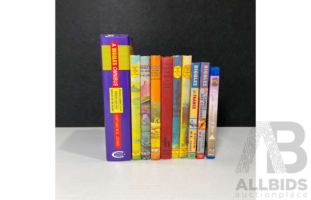 Collection of Biggles DVD and Books by W.E. Johns