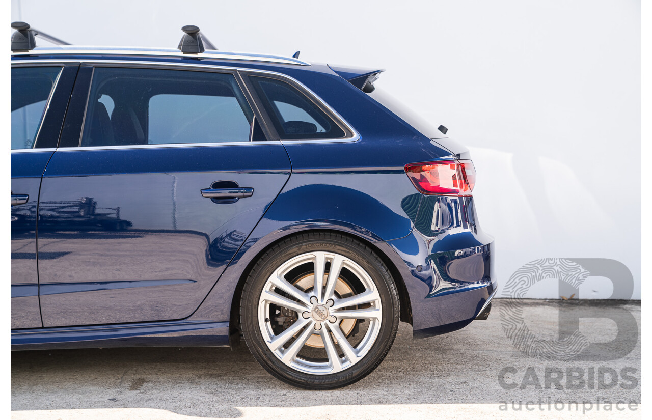 03/2014 Audi S3 Sportback Quattro (AWD) 8V MY14 5d Hatchback Estoril Blue Crystal Turbo 2.0L
