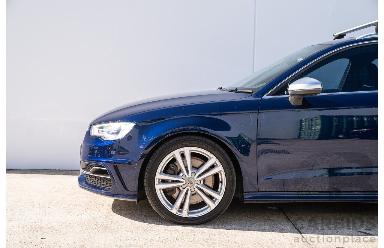 03/2014 Audi S3 Sportback Quattro (AWD) 8V MY14 5d Hatchback Estoril Blue Crystal Turbo 2.0L