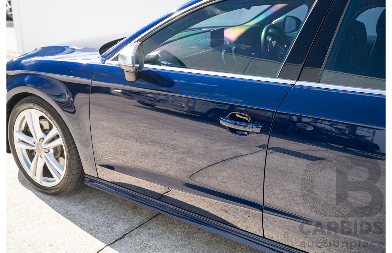 03/2014 Audi S3 Sportback Quattro (AWD) 8V MY14 5d Hatchback Estoril Blue Crystal Turbo 2.0L