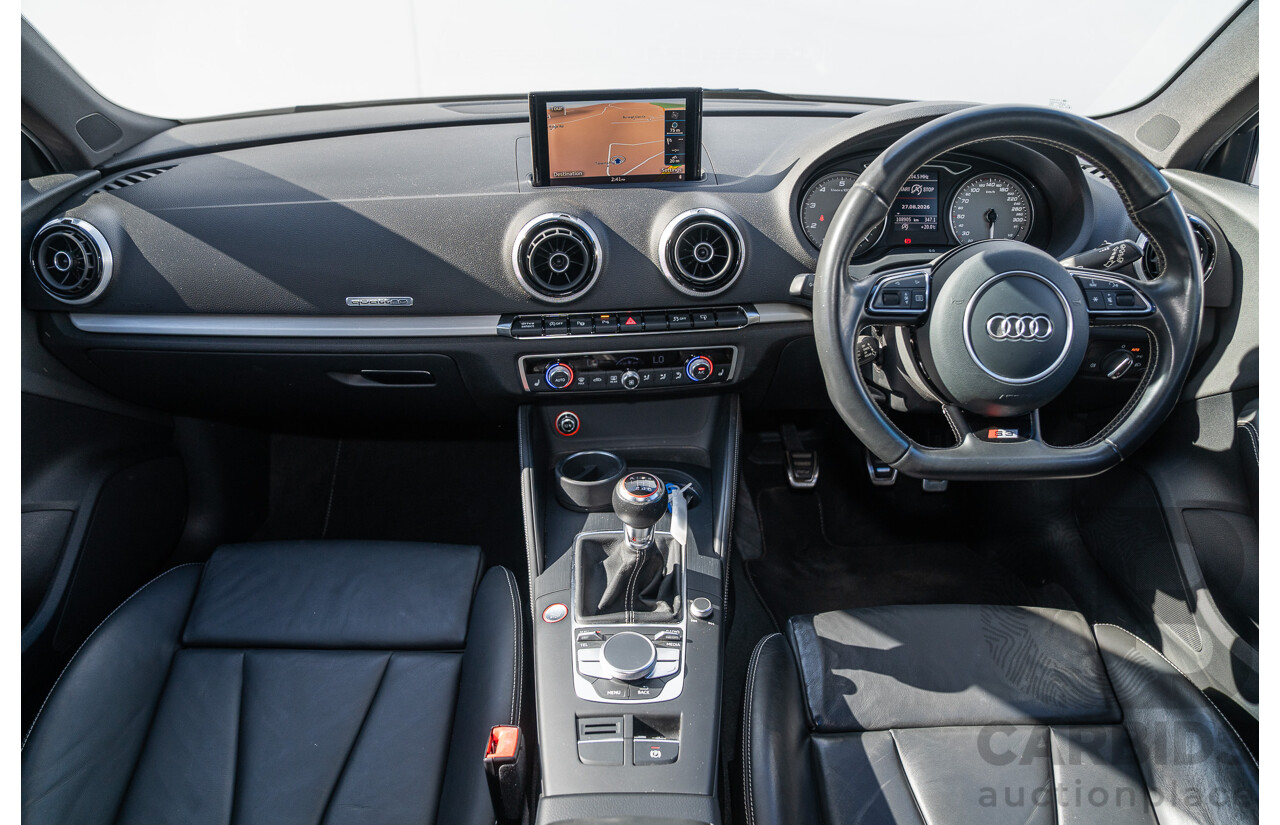 03/2014 Audi S3 Sportback Quattro (AWD) 8V MY14 5d Hatchback Estoril Blue Crystal Turbo 2.0L