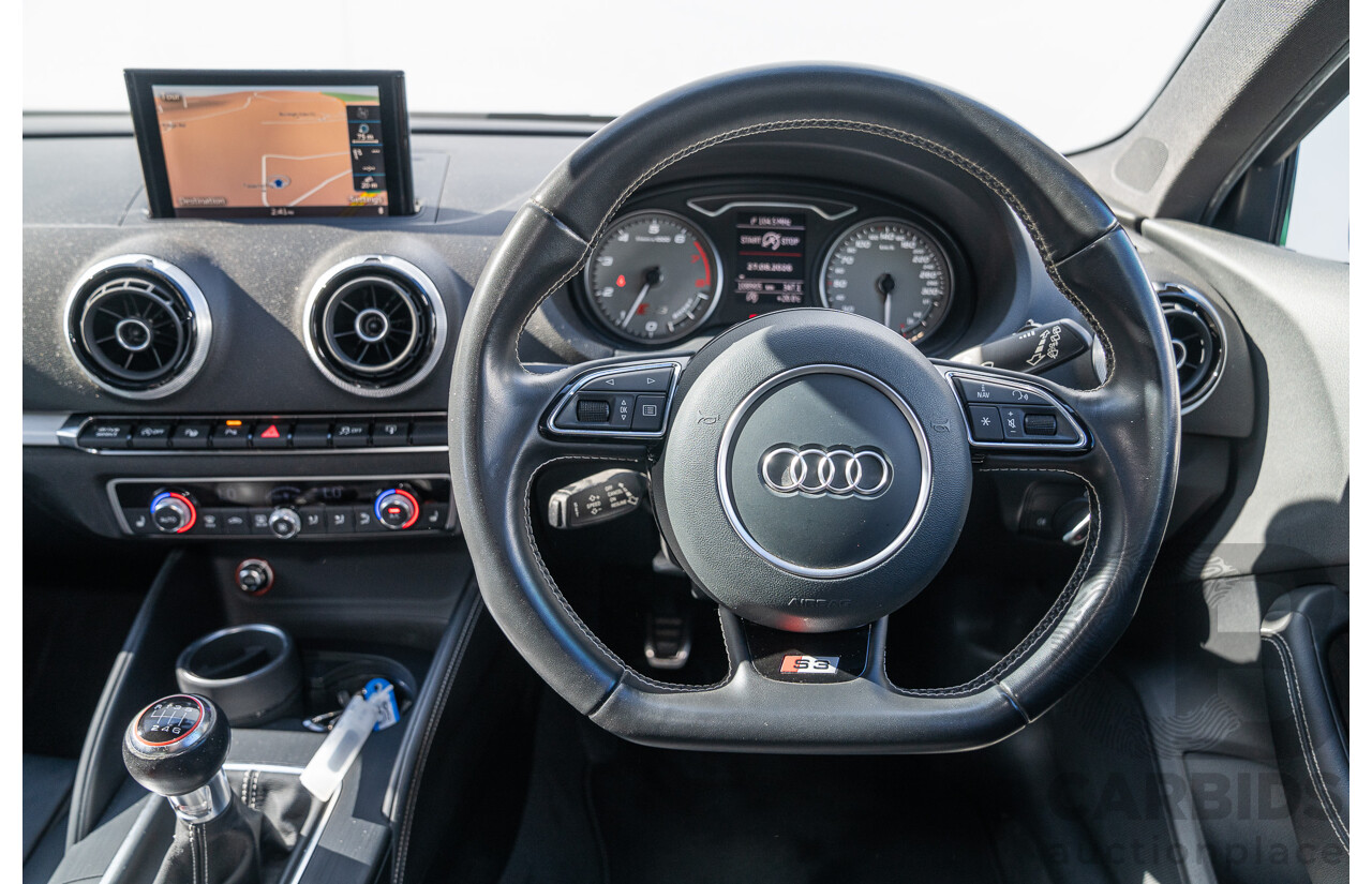 03/2014 Audi S3 Sportback Quattro (AWD) 8V MY14 5d Hatchback Estoril Blue Crystal Turbo 2.0L