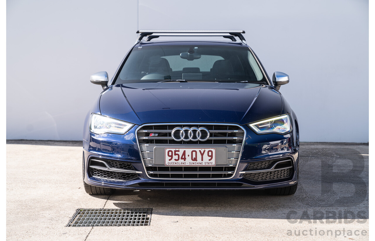 03/2014 Audi S3 Sportback Quattro (AWD) 8V MY14 5d Hatchback Estoril Blue Crystal Turbo 2.0L