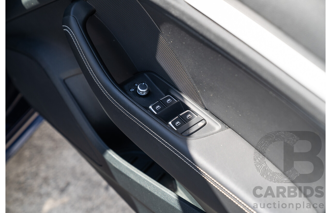03/2014 Audi S3 Sportback Quattro (AWD) 8V MY14 5d Hatchback Estoril Blue Crystal Turbo 2.0L