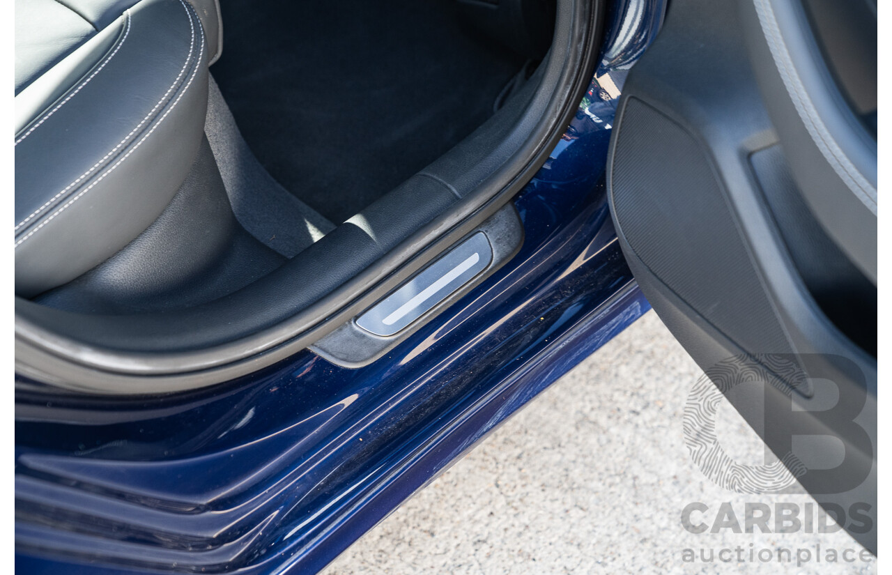 03/2014 Audi S3 Sportback Quattro (AWD) 8V MY14 5d Hatchback Estoril Blue Crystal Turbo 2.0L