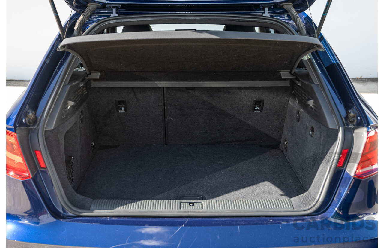 03/2014 Audi S3 Sportback Quattro (AWD) 8V MY14 5d Hatchback Estoril Blue Crystal Turbo 2.0L