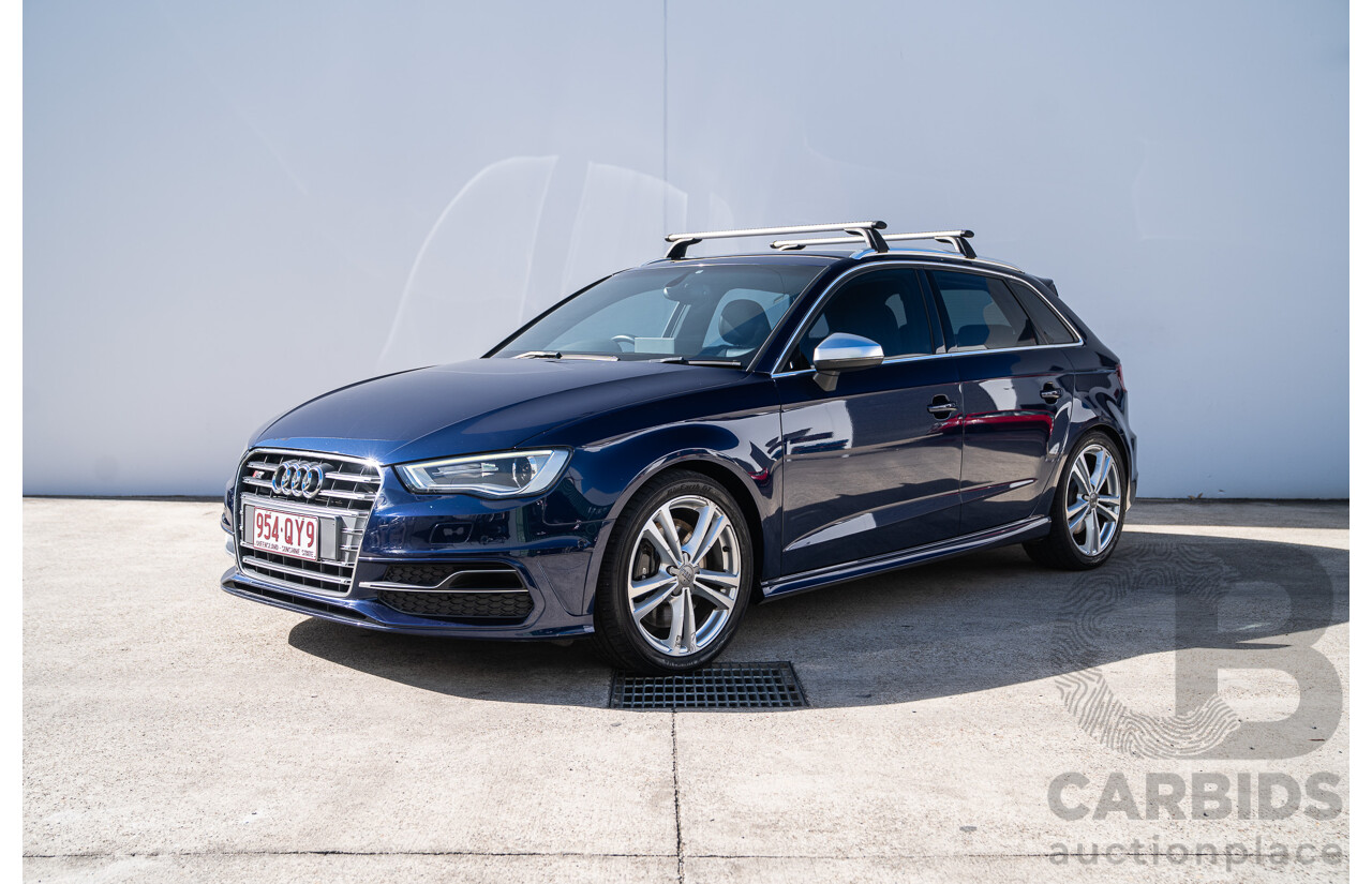 03/2014 Audi S3 Sportback Quattro (AWD) 8V MY14 5d Hatchback Estoril Blue Crystal Turbo 2.0L