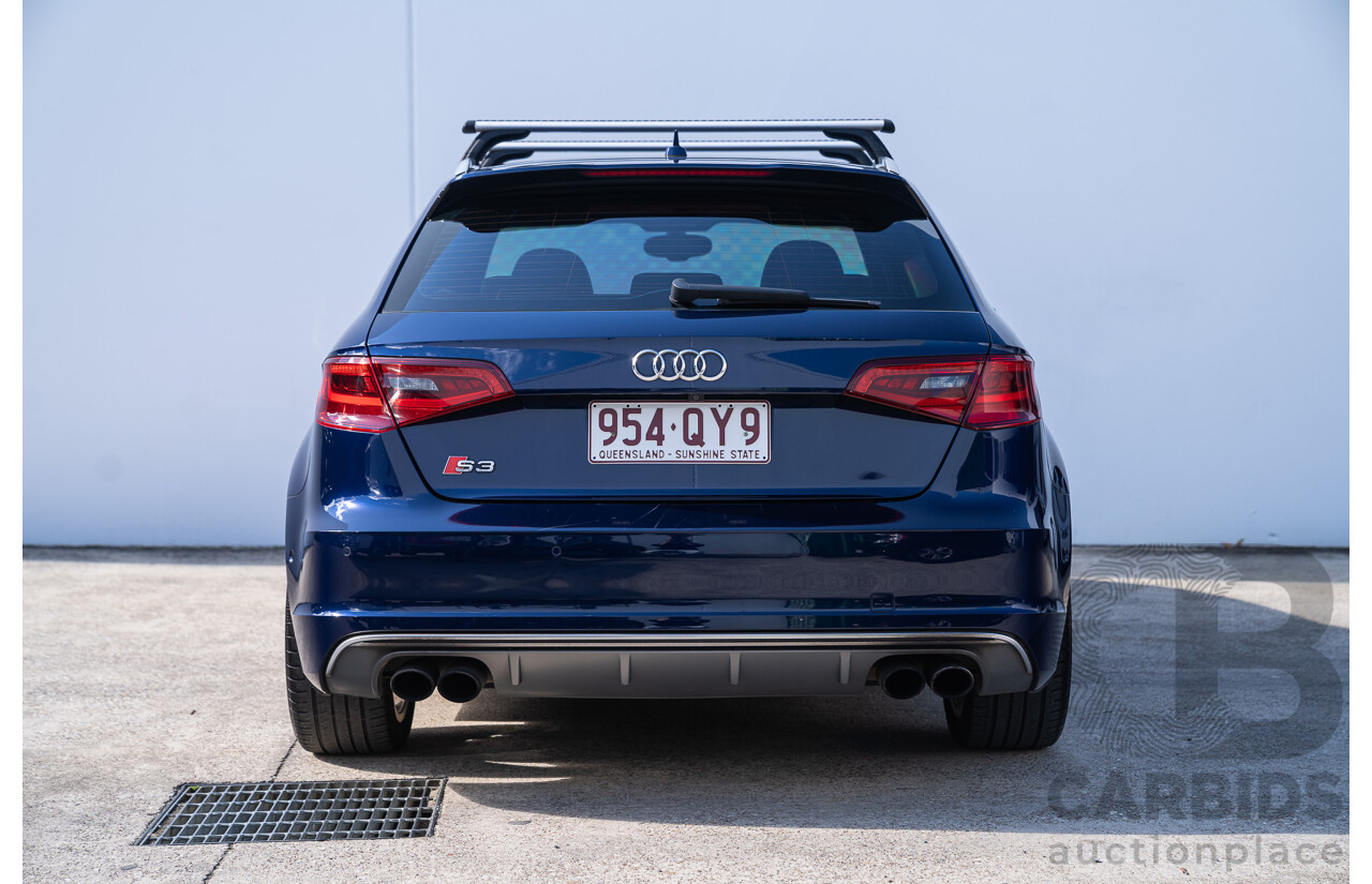 03/2014 Audi S3 Sportback Quattro (AWD) 8V MY14 5d Hatchback Estoril Blue Crystal Turbo 2.0L