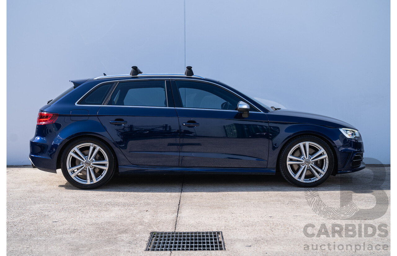 03/2014 Audi S3 Sportback Quattro (AWD) 8V MY14 5d Hatchback Estoril Blue Crystal Turbo 2.0L