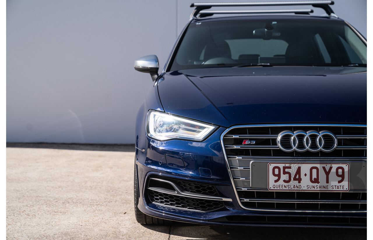 03/2014 Audi S3 Sportback Quattro (AWD) 8V MY14 5d Hatchback Estoril Blue Crystal Turbo 2.0L