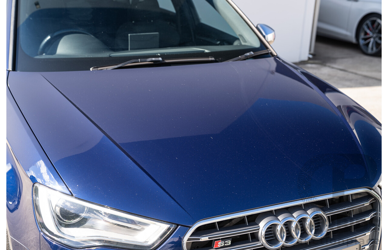 03/2014 Audi S3 Sportback Quattro (AWD) 8V MY14 5d Hatchback Estoril Blue Crystal Turbo 2.0L