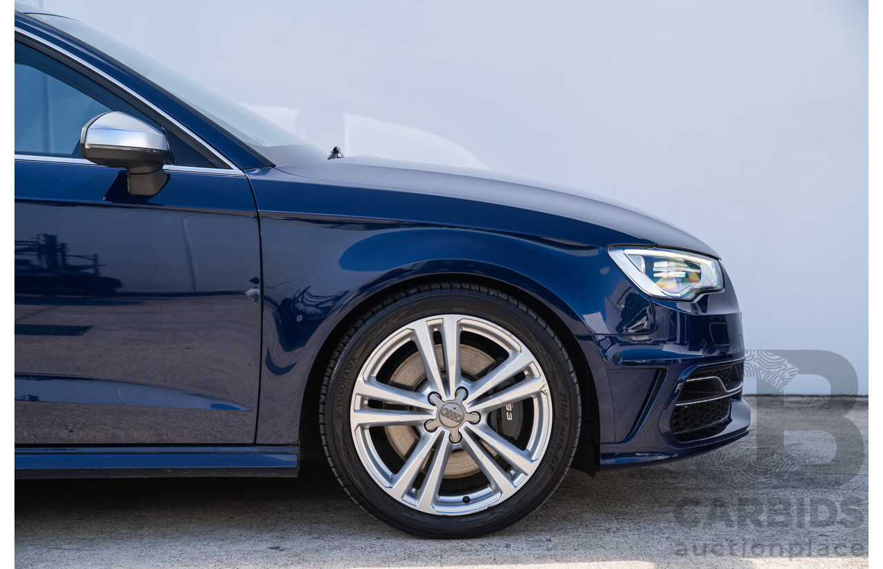 03/2014 Audi S3 Sportback Quattro (AWD) 8V MY14 5d Hatchback Estoril Blue Crystal Turbo 2.0L