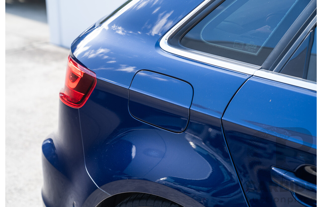 03/2014 Audi S3 Sportback Quattro (AWD) 8V MY14 5d Hatchback Estoril Blue Crystal Turbo 2.0L