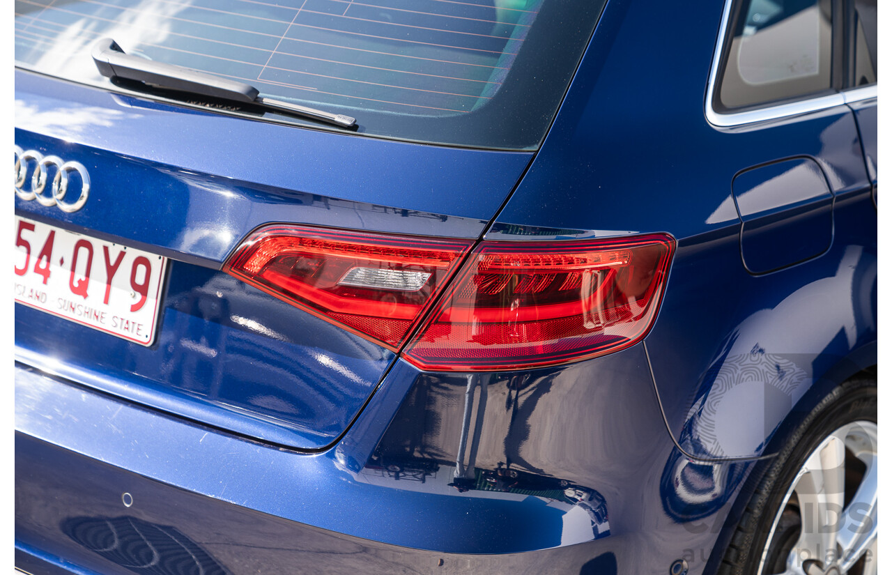 03/2014 Audi S3 Sportback Quattro (AWD) 8V MY14 5d Hatchback Estoril Blue Crystal Turbo 2.0L