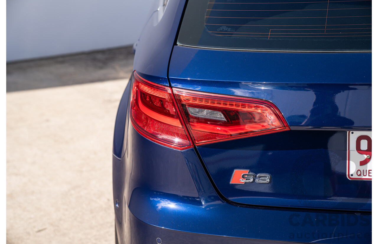 03/2014 Audi S3 Sportback Quattro (AWD) 8V MY14 5d Hatchback Estoril Blue Crystal Turbo 2.0L
