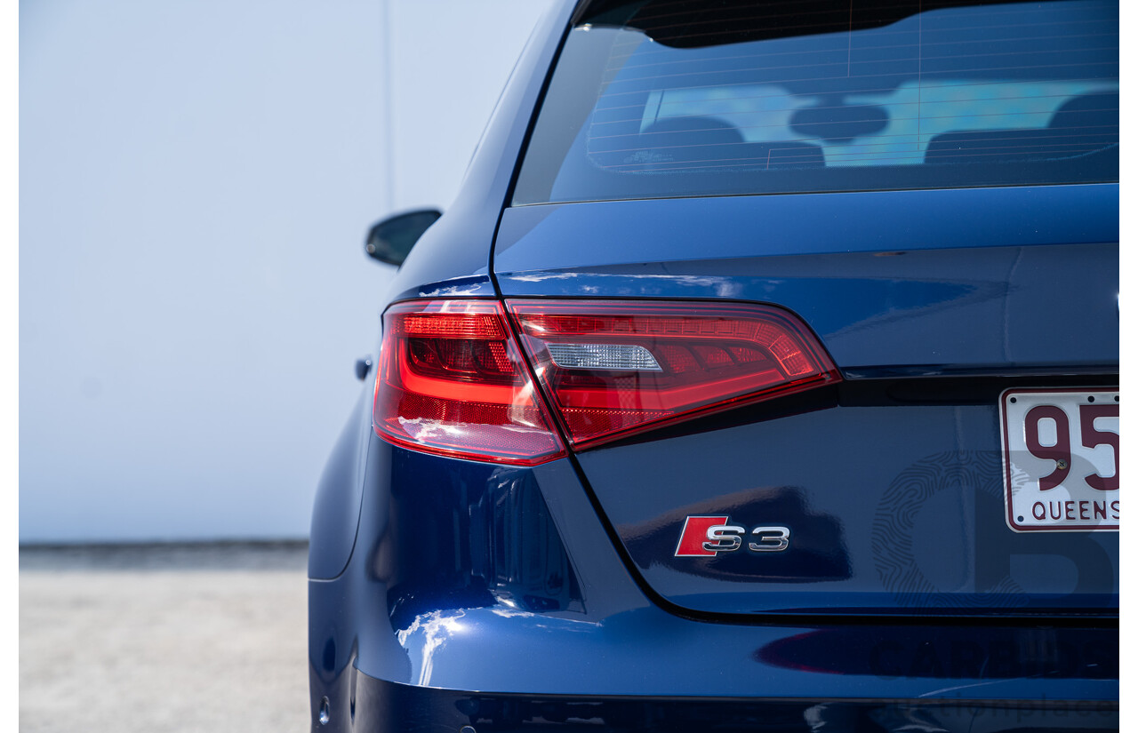03/2014 Audi S3 Sportback Quattro (AWD) 8V MY14 5d Hatchback Estoril Blue Crystal Turbo 2.0L