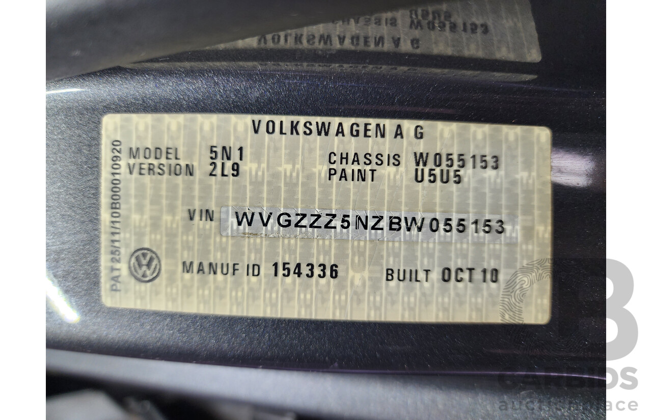 01/2011 Volkswagen Tiguan 147 TSI 5NC MY11 4d Wagon Grey 2.0L
