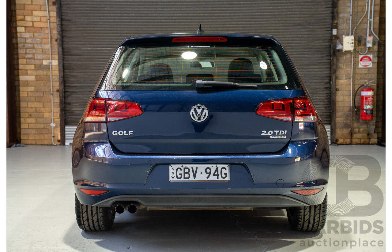 11/2013 Volkswagen Golf 110 TDI Highline 5d Hatchback Blue Turbo Diesel 2.0L