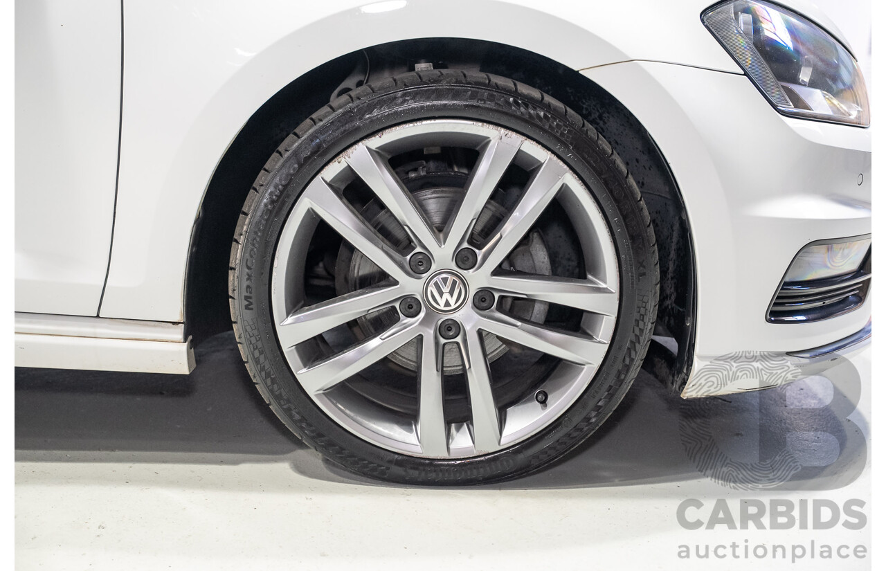 02/2015 Volkswagen Golf 103 TSI Highline AU MY15 5D Hatchback White Turbo 1.4L