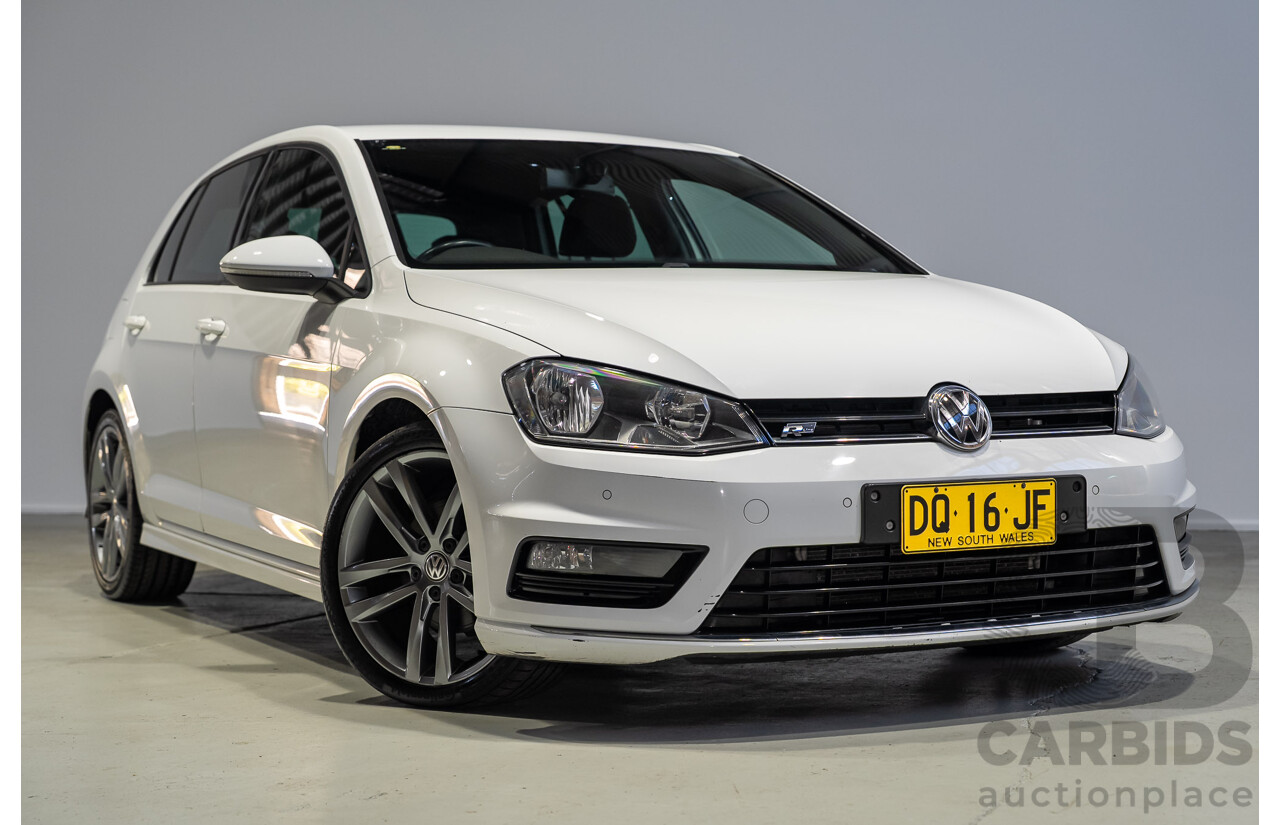 02/2015 Volkswagen Golf 103 TSI Highline AU MY15 5D Hatchback White Turbo 1.4L