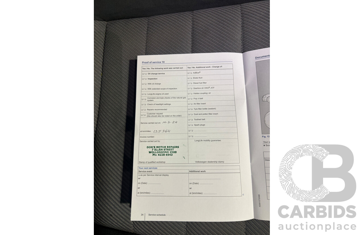 02/2015 Volkswagen Golf 103 TSI Highline AU MY15 5D Hatchback White Turbo 1.4L