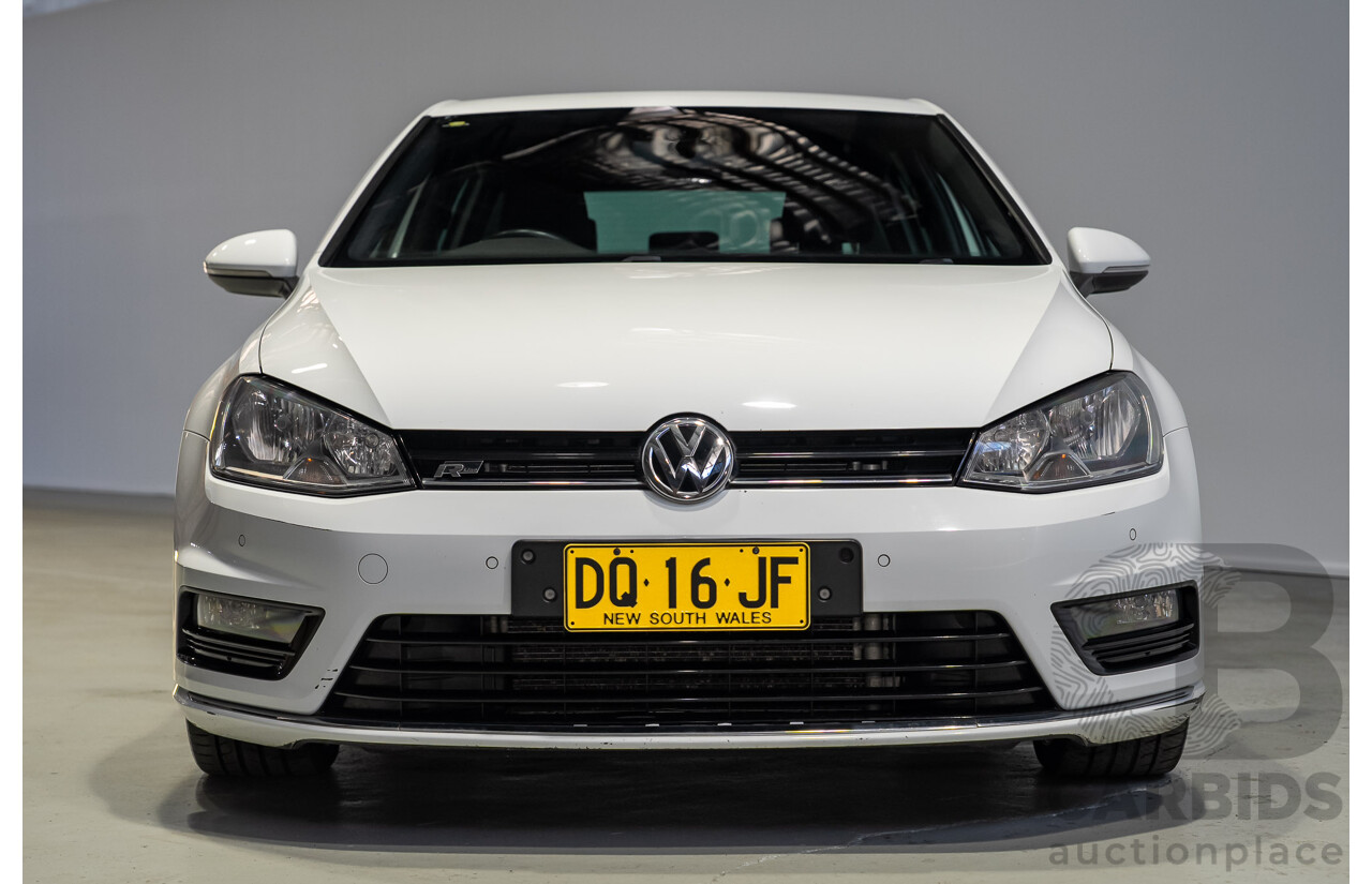 02/2015 Volkswagen Golf 103 TSI Highline AU MY15 5D Hatchback White Turbo 1.4L