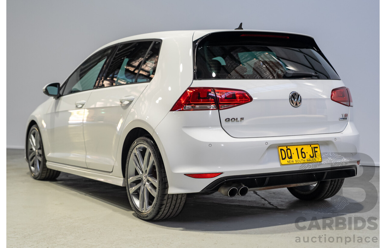02/2015 Volkswagen Golf 103 TSI Highline AU MY15 5D Hatchback White Turbo 1.4L