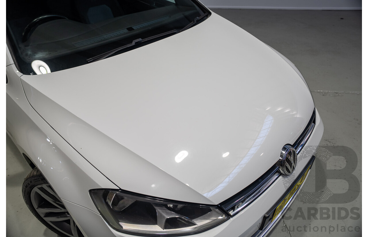 02/2015 Volkswagen Golf 103 TSI Highline AU MY15 5D Hatchback White Turbo 1.4L