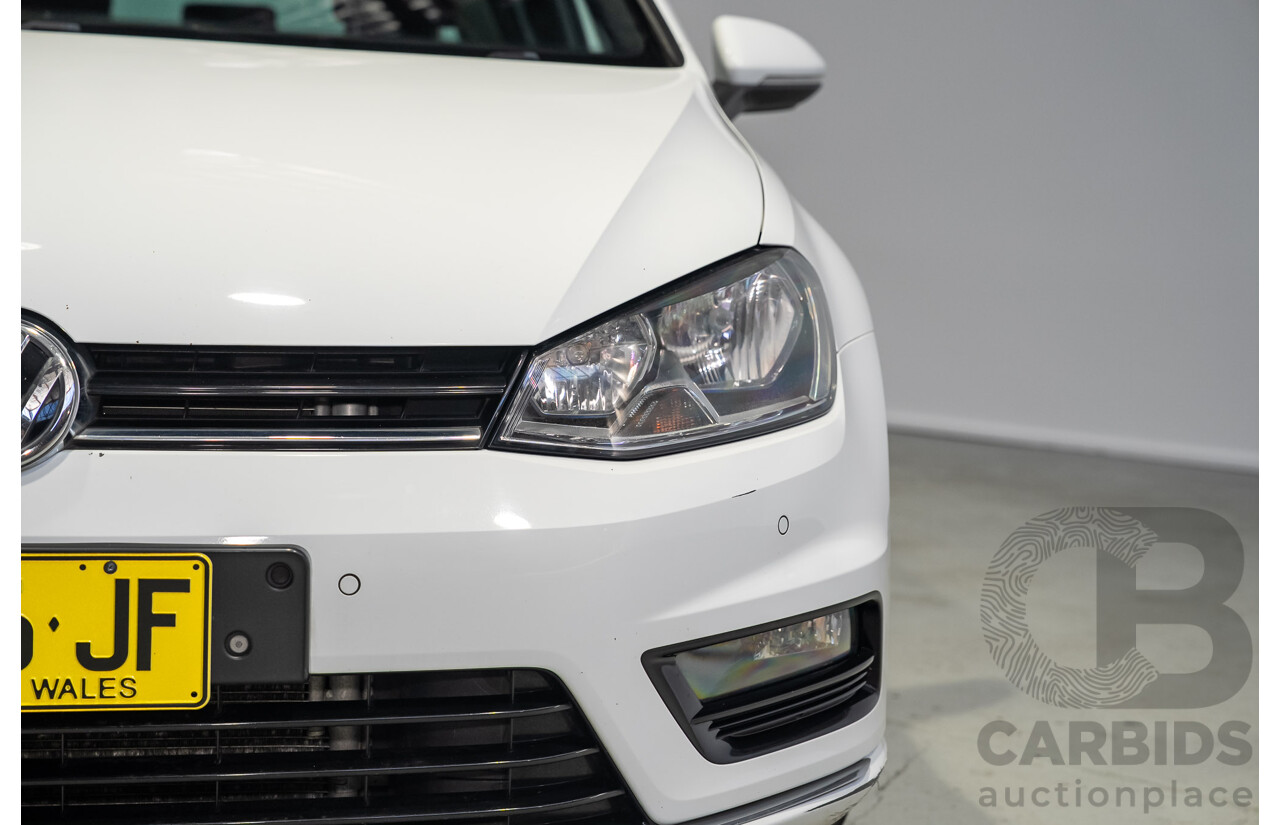 02/2015 Volkswagen Golf 103 TSI Highline AU MY15 5D Hatchback White Turbo 1.4L