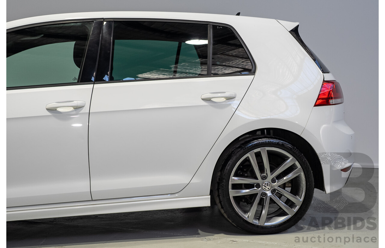 02/2015 Volkswagen Golf 103 TSI Highline AU MY15 5D Hatchback White Turbo 1.4L