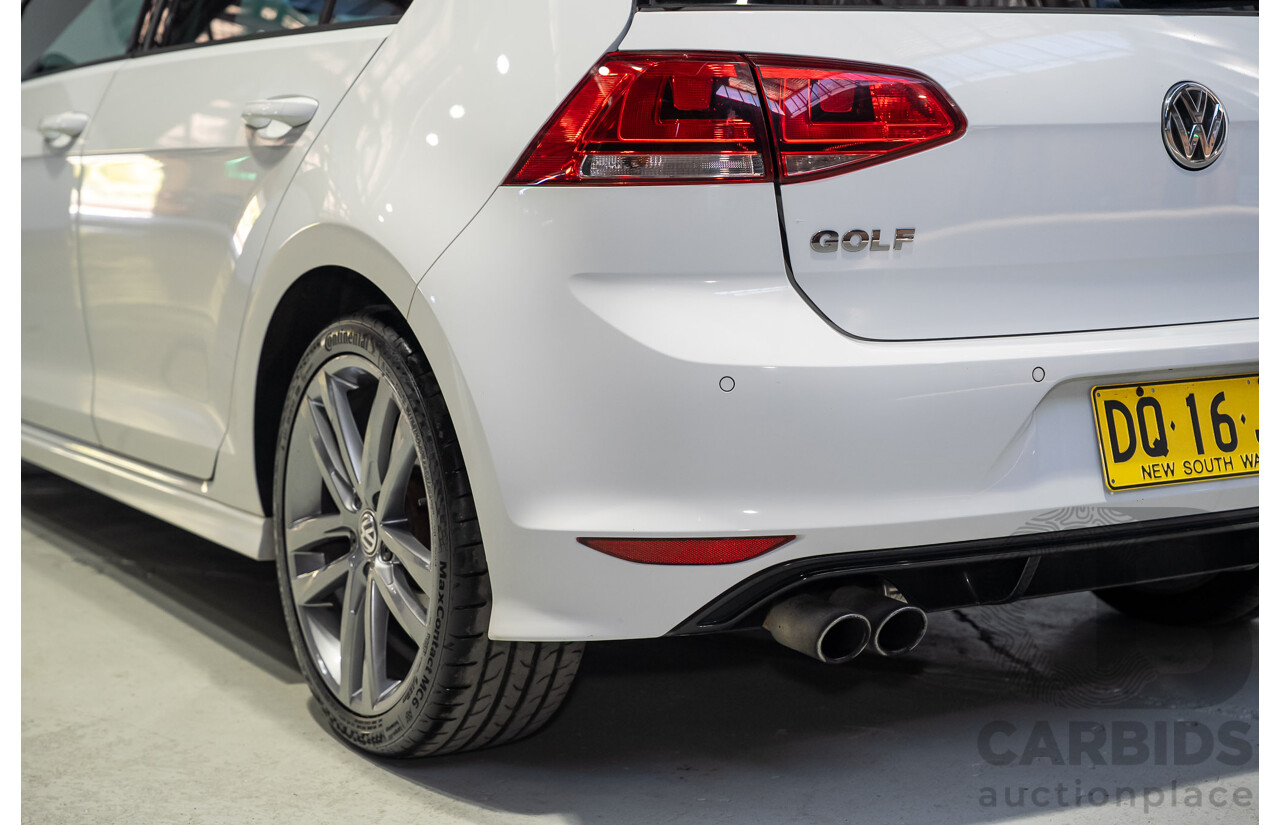 02/2015 Volkswagen Golf 103 TSI Highline AU MY15 5D Hatchback White Turbo 1.4L