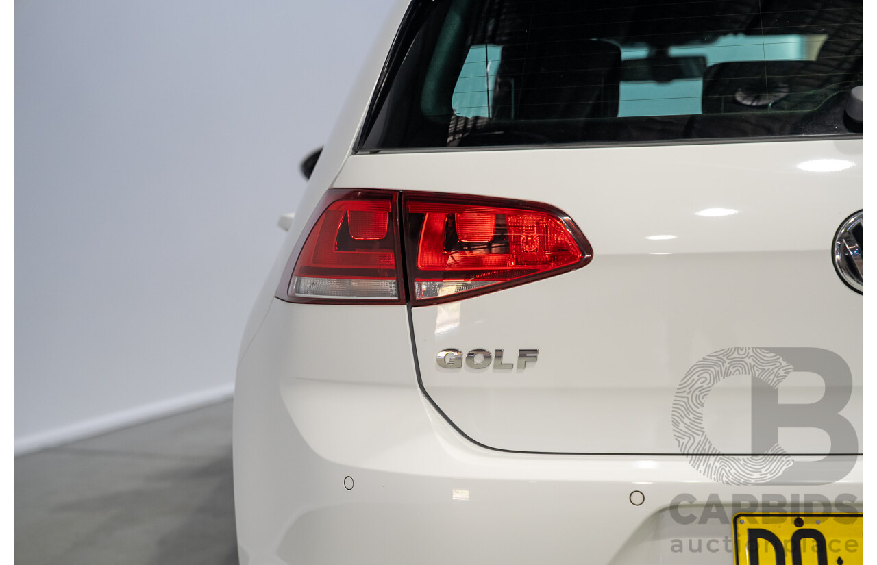 02/2015 Volkswagen Golf 103 TSI Highline AU MY15 5D Hatchback White Turbo 1.4L