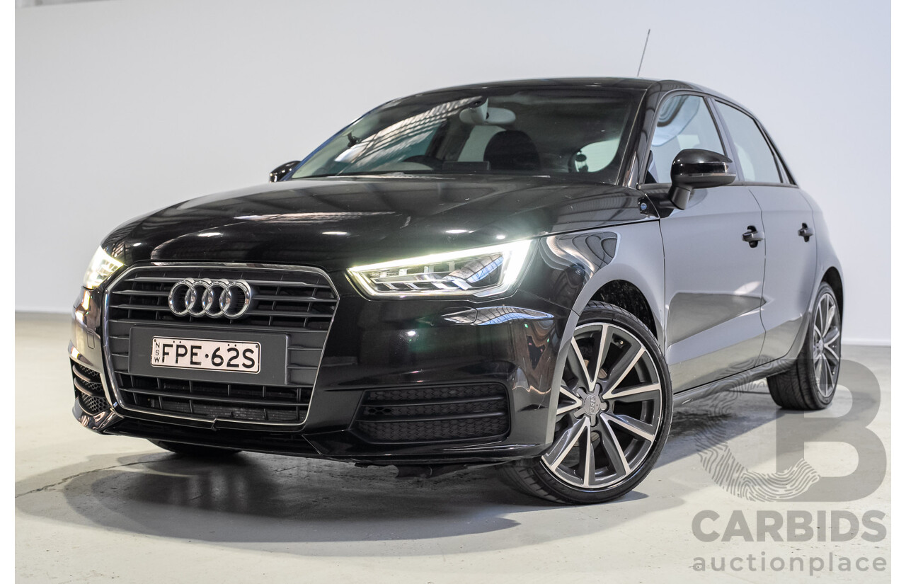06/2016 Audi A1 Sportback TFSI 8X MY17 5d Hatchback Black Turbo 1.0L