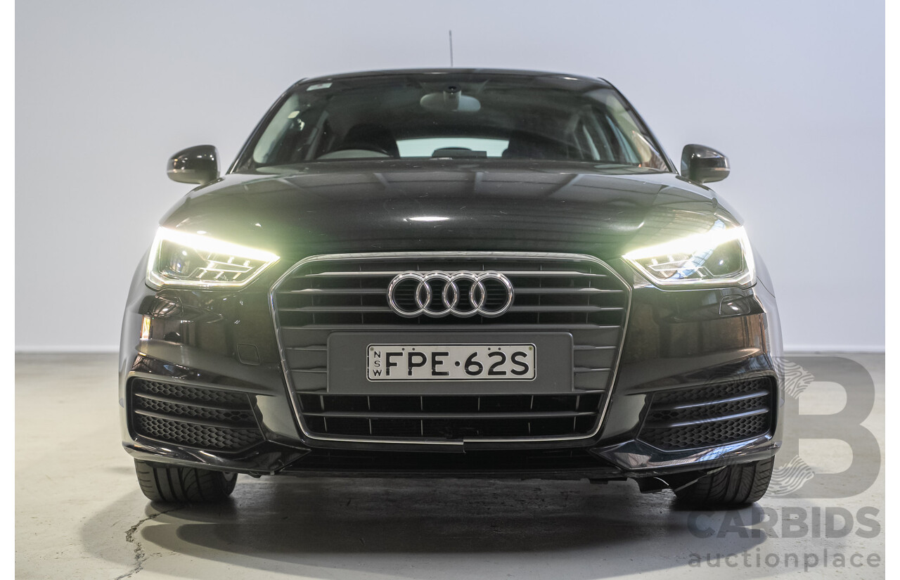 06/2016 Audi A1 Sportback TFSI 8X MY17 5d Hatchback Black Turbo 1.0L