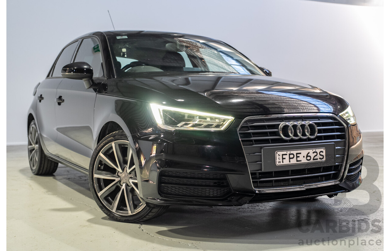 06/2016 Audi A1 Sportback TFSI 8X MY17 5d Hatchback Black Turbo 1.0L