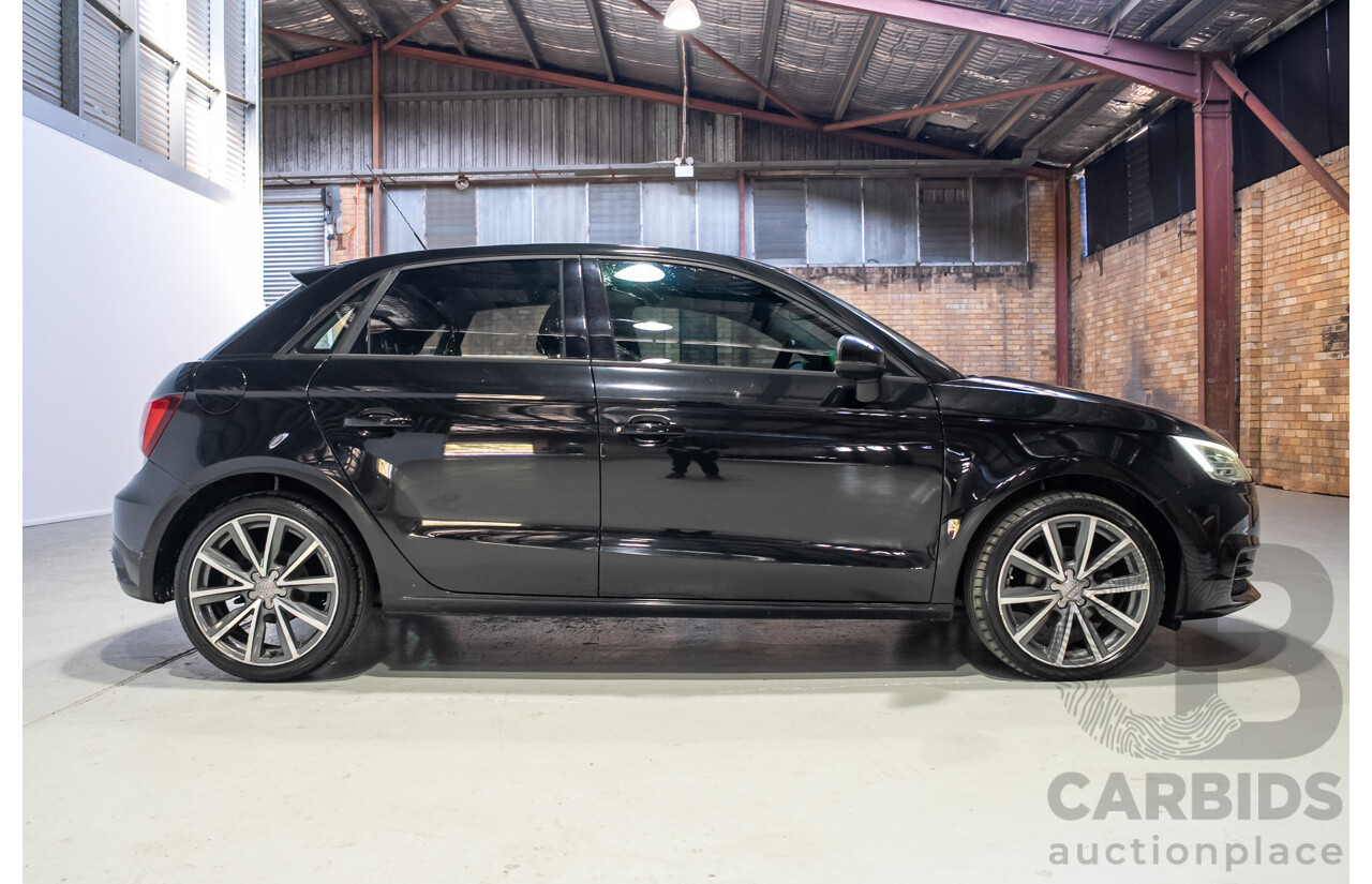 06/2016 Audi A1 Sportback TFSI 8X MY17 5d Hatchback Black Turbo 1.0L