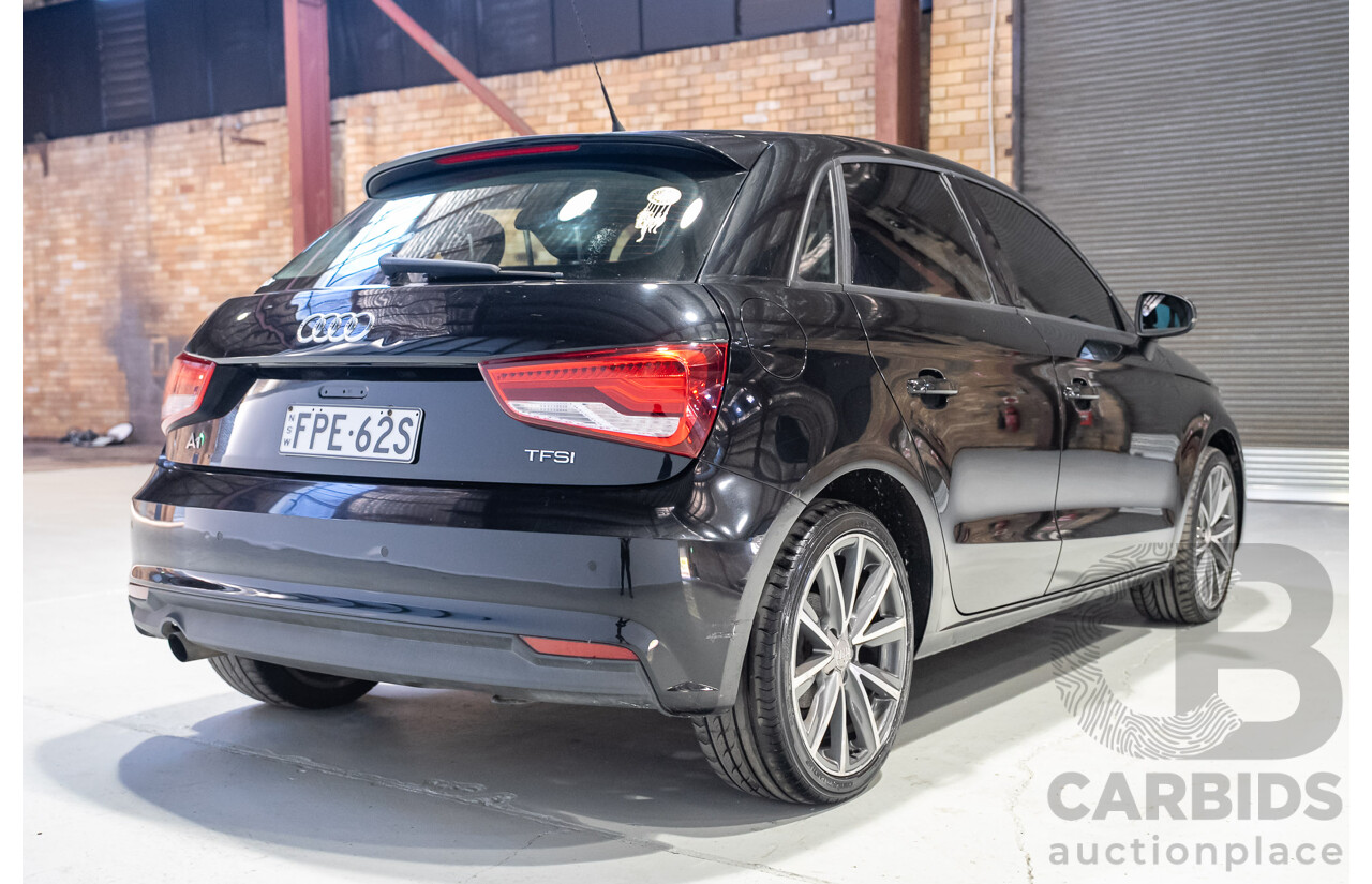 06/2016 Audi A1 Sportback TFSI 8X MY17 5d Hatchback Black Turbo 1.0L