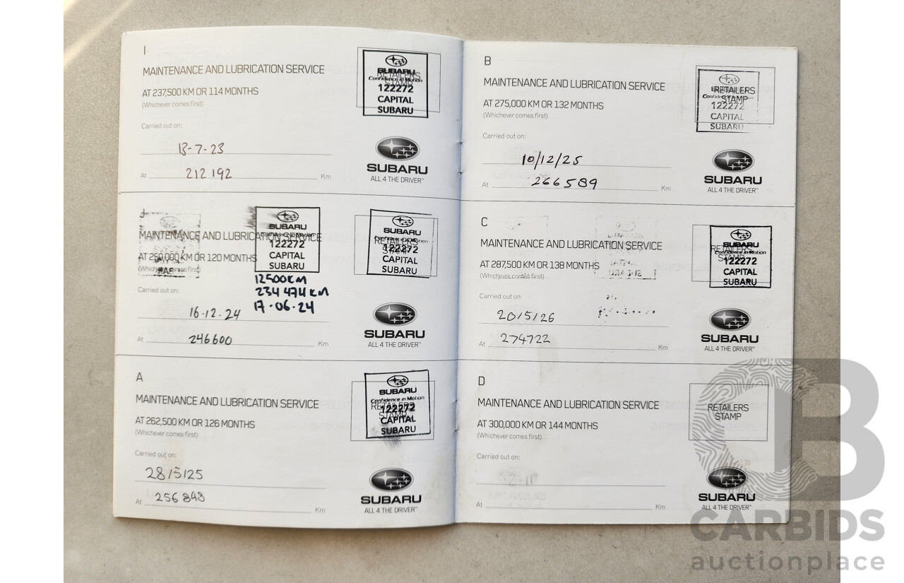 10/2012 Subaru Outback 2.5i MY12 4d Wagon White 2.5L