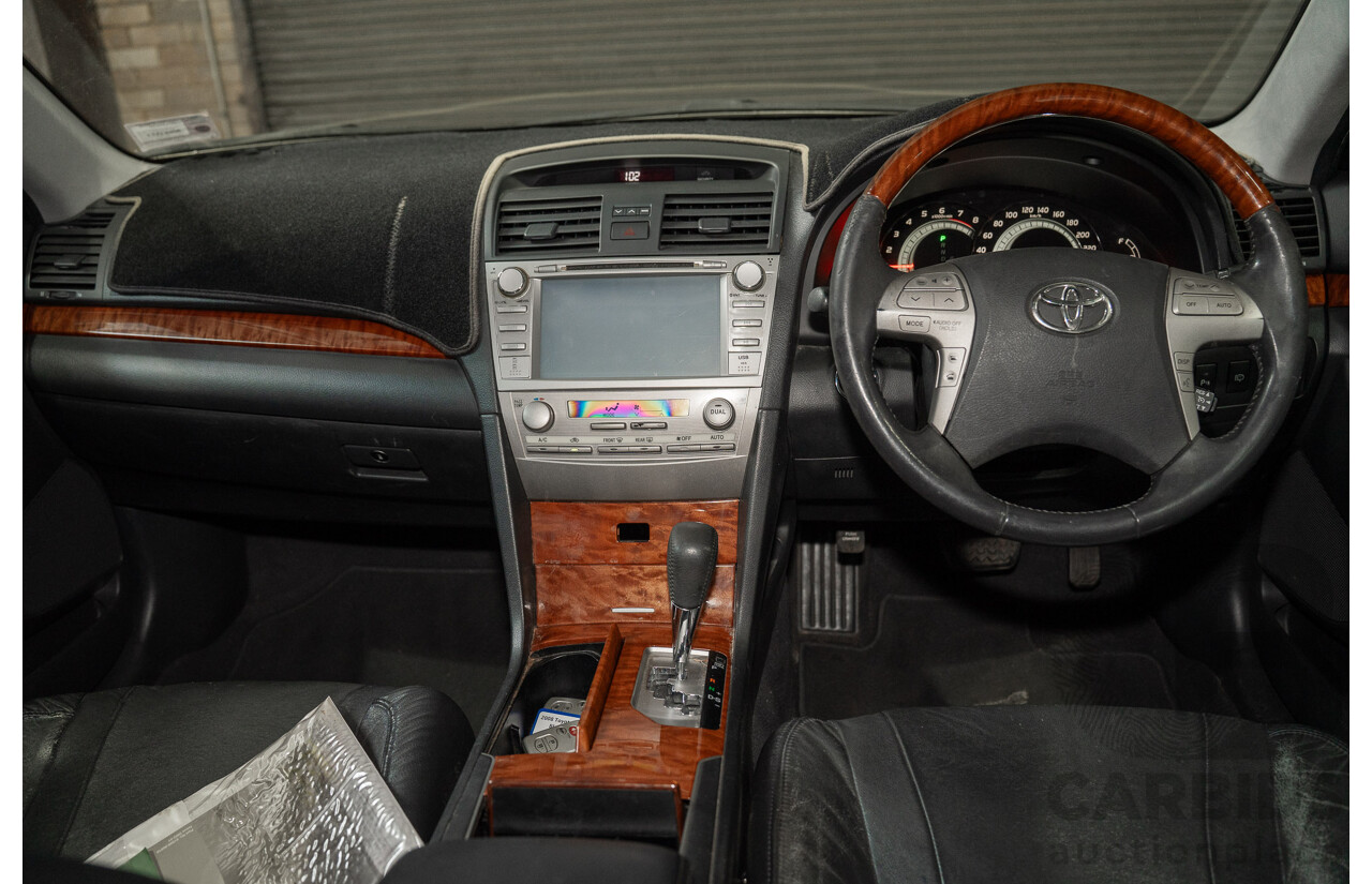 12/2008 Toyota Aurion Presara GSV40R 4D Sedan Black 3.5L