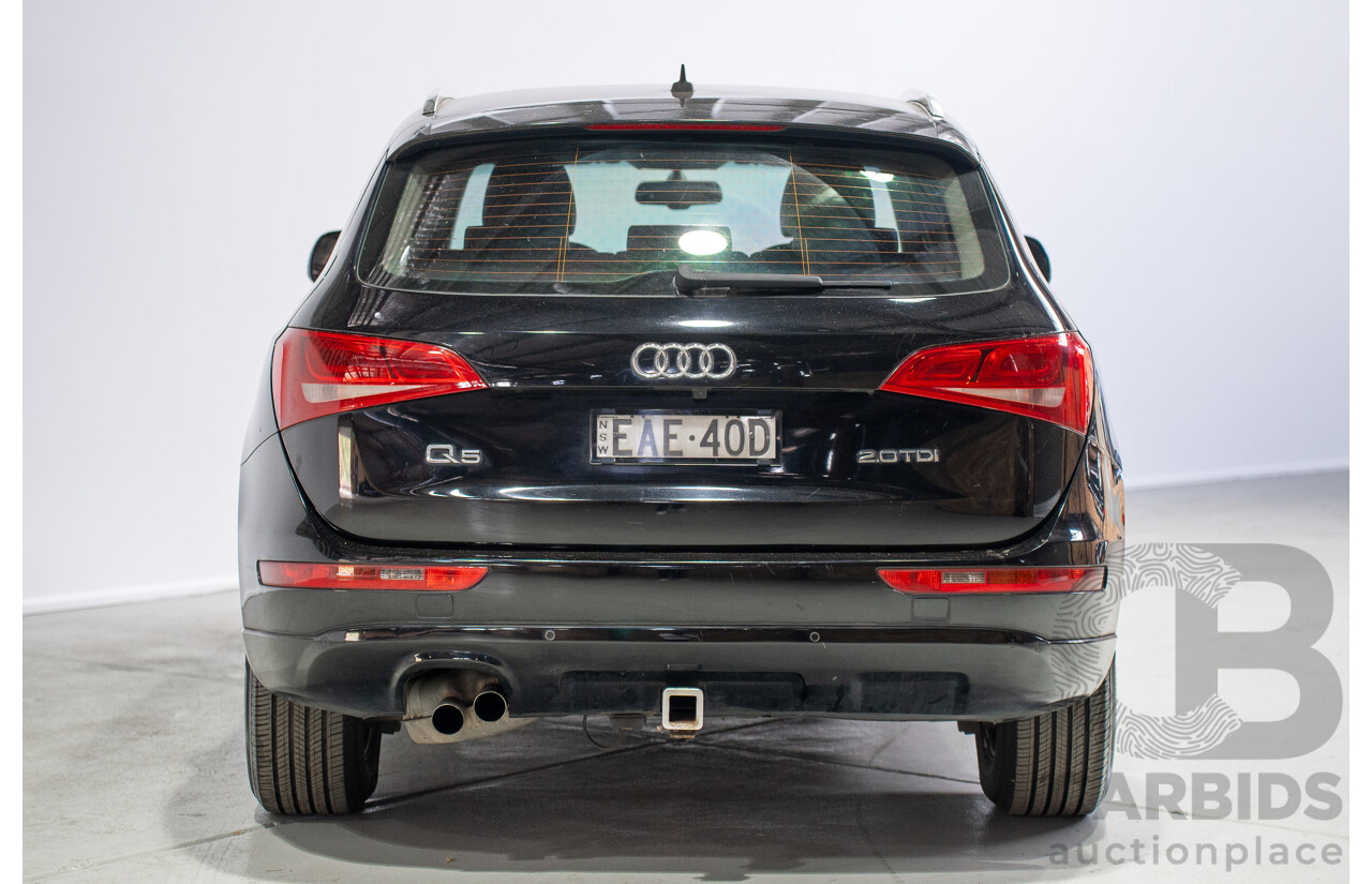 07/2012 Audi Q5 2.0 TDI Quattro (AWD) 8R MY12 4d Wagon Black Turbo Diesel 2.0L