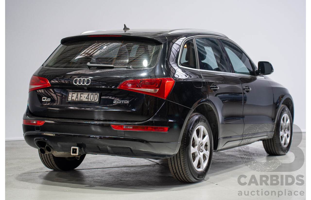 07/2012 Audi Q5 2.0 TDI Quattro (AWD) 8R MY12 4d Wagon Black Turbo Diesel 2.0L