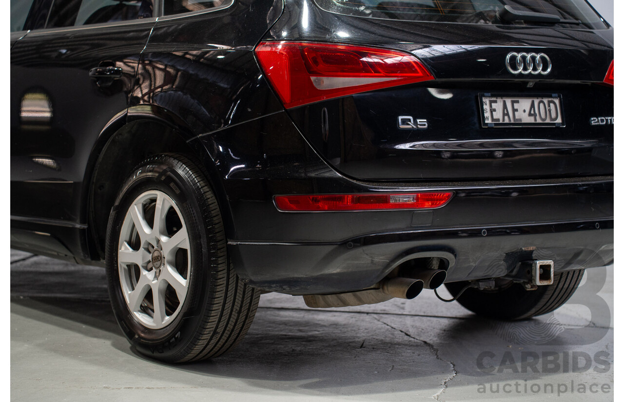 07/2012 Audi Q5 2.0 TDI Quattro (AWD) 8R MY12 4d Wagon Black Turbo Diesel 2.0L