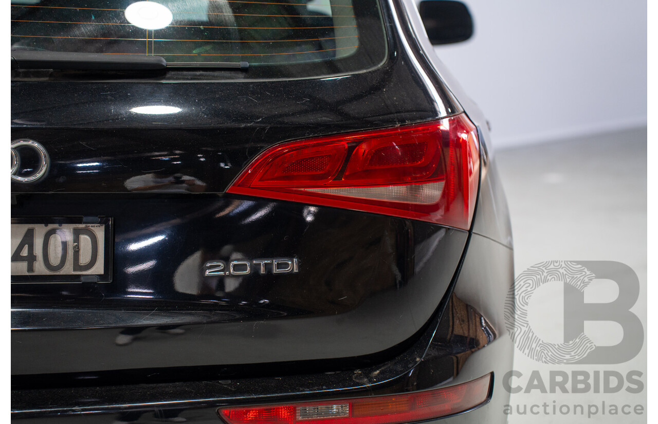 07/2012 Audi Q5 2.0 TDI Quattro (AWD) 8R MY12 4d Wagon Black Turbo Diesel 2.0L