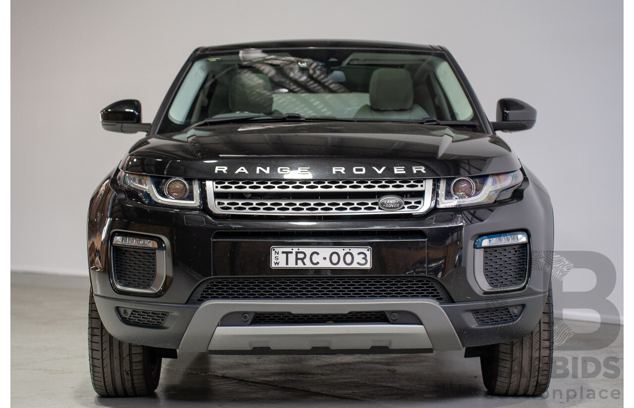 05/2017 Range Rover Evoque TD4 150 SE (AWD) LV MY17 5d Wagon Santorini Black Turbo Diesel 2.0L